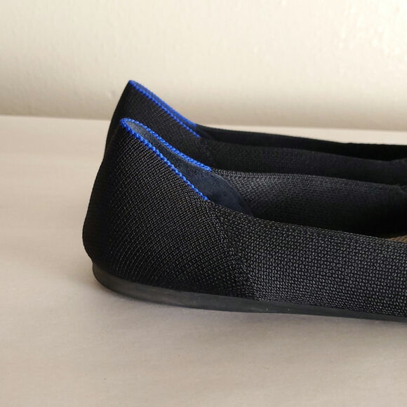 ROTHY'S Flats The Square Classic Black Ballet Flats Women's  Sz 8 - Picture 5 of 13